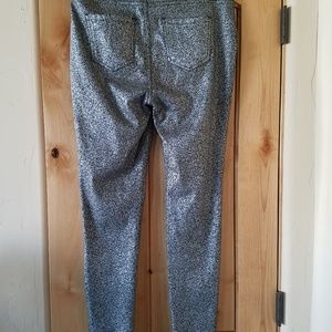 Black and silver stretch jeans